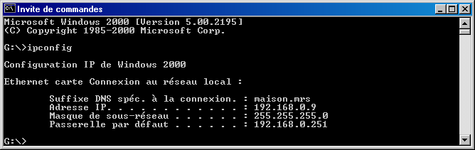 ipconfig