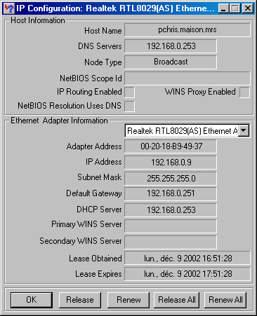 ip config